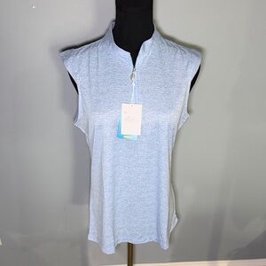 Greg Norman Collection Play Dry Sky Blue Golf Shirt